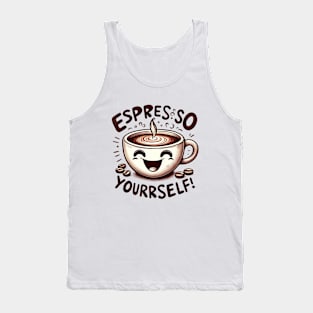 Smiling Espresso Cup Art -   Express yourself | espresso yourself Tank Top